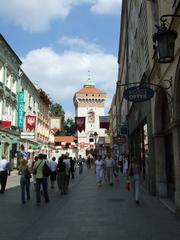 Florianska Street and Florian Gate in Kraków, Poland