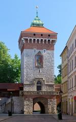 Florian Gate in Kraków