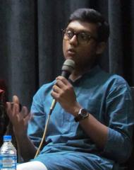 Arghya Bose delivering a lecture at the Indian Museum in March 2018