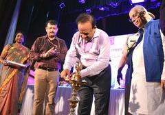 Dr. Harsh Vardhan lighting lamp at Indian Museum in Kolkata