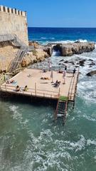 Bathing platform at Forte Vigliena in Siracusa