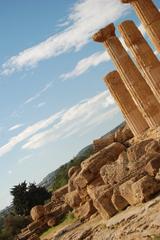 Ancient temple columns in Agrigento