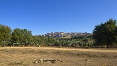 A scenic view of Agrigento in the Province of Agrigento, Italy