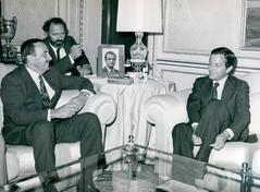 Adolfo Suárez meeting Lorenzo Natali at the Palacio de la Moncloa