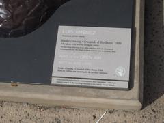 Border Crossing / Cruzando el Río Bravo plaque in San Diego, 2016