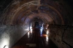 buddha statue in a tunnel at Wat Umong, Thailand