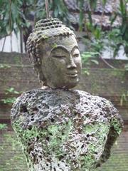 Buddha statue in park at Wat Umong Putthatham, Chiang Mai