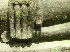 Buddha statue with right hand touching the ground at Wat Umong Putthatham in Chiang Mai