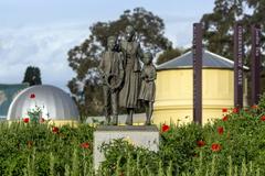 Widow and Children at Shrine of Remembrance Melbourne