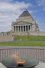 Shrine of Remembrance with eternal flame