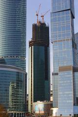 Eurasia Tower in Moscow under a clear sky on October 20, 2012