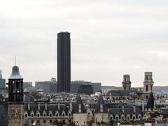 View of the Tour Montparnasse and Conciergerie in Paris