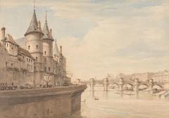 The Conciergerie in Paris painted by Henry Edridge