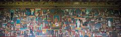 Fresco depicting the life of Mahatma Gandhi at Birla House in Delhi