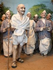 Diorama of Mahatma Gandhi leading the Dandi March, 1930