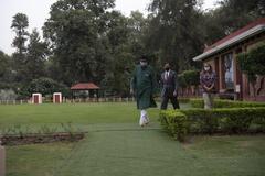 Defense Secretary Mark T. Esper visits Gandhi Smriti museum in New Delhi