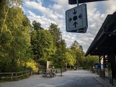 Scenery and animals of Langenau Wild Park in Zurich