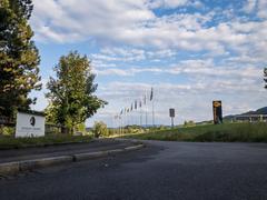 Scenery and animals of Langenau Wild Park Zurich