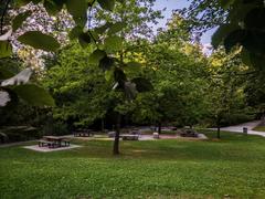 Scenery and animals of Langenau Wild Park Zurich