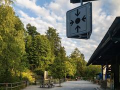 Scenery and animals of Langenau Wild Park Zurich