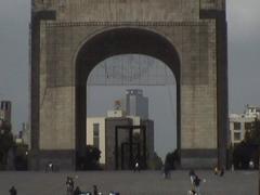 monument in Mexico viewed through an arch