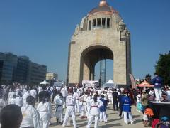 Massive martial arts class at the Monument to the Revolution on November 6, 2022