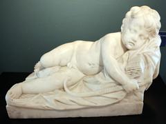 Sleeping Cupid sculpture by Bertel Thorvaldsen