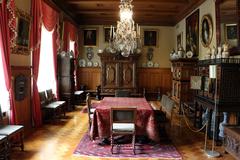 dining room in Sinebrychoff Art Museum with classic European decor and furnishings