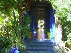 Jardin Majorelle garden with vibrant colors in Marrakesh