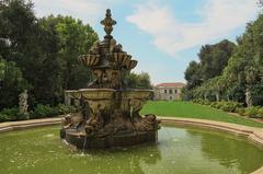 fountain on the Great Lawn in Huntington Library