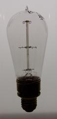 Historic light bulbs on display at the Huntington Library