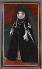 Portrait of Eleanor Wortley, Lady Lee by Robert Peake the Elder, 1615