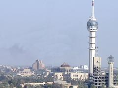 helicopter flying over Baghdad