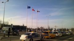 Northwest view from Vilnius Airport with Vilnius TV Tower on the horizon