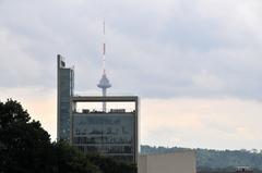 Vilnius TV tower viewed from Tauras Hill