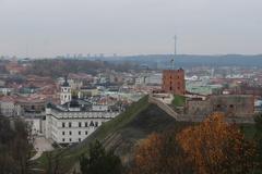 Vilnius Gediminas Tower view from Three Crosses Hill