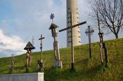 Crosses near Vilnius TV tower