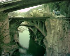 Bridges over Brembo River in Sedrina, Lombardy