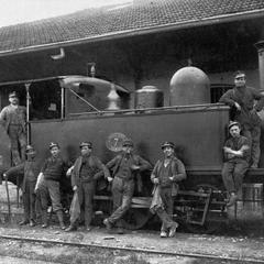 Ferrovie delle Valli locomotive and railway workers