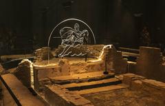 Interior view of London Mithraeum