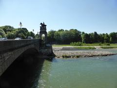 Munich bridge over the Isar River