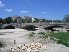 Wittelsbacherbrücke in Munich during 2008 renaturation works