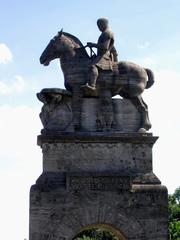 Wittelsbacherbrücke with Otto I equestrian statue in Munich