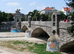 Wittelsbacherbrücke in Munich viewed from the southeast