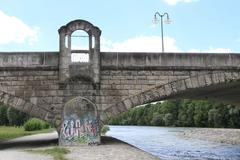 Wittelbacher Bridge in Munich, Bavaria