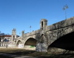 Wittelsbacherbrücke over the Isar River in Munich