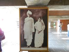 Gandhi Bapu with his wife at Sabarmati Ashram