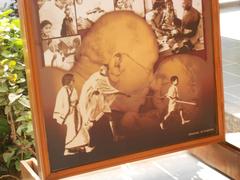 Mahatma Gandhi sharing a moment with children at Gandhi Ashram