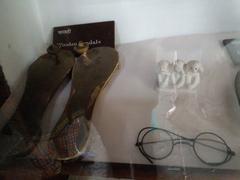 Gandhiji's kharam shoes and spectacles