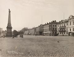 Historical 1890 Market Square in Helsinki